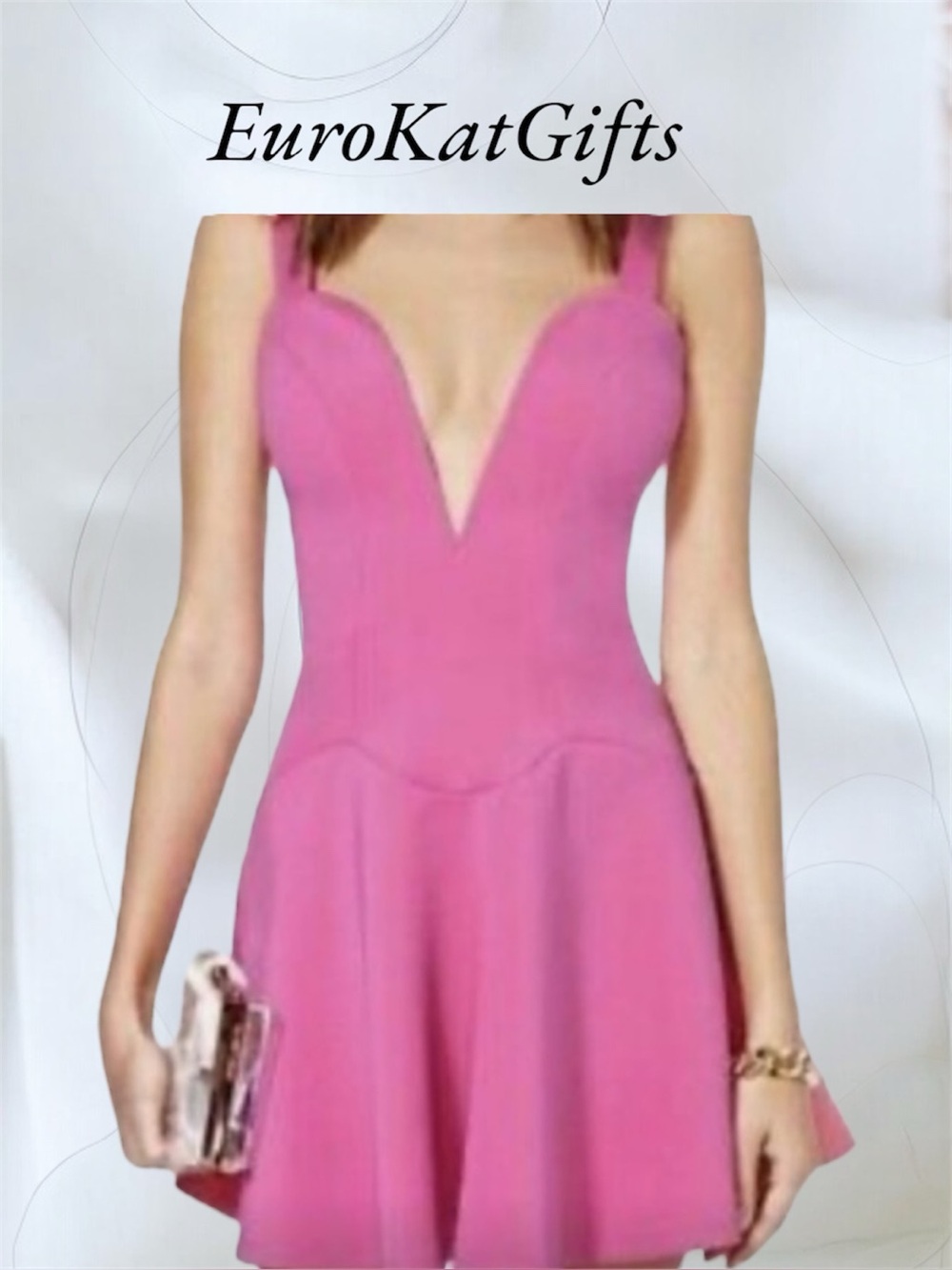 Nasty Gal Pink Fit and Flare Mini Dress
